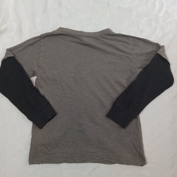 Extreme Zone Logo Boy's Dinosaur Gray Long Sleeve Shirt Size 5 Cotton 90s Vtg - Picture 9 of 9